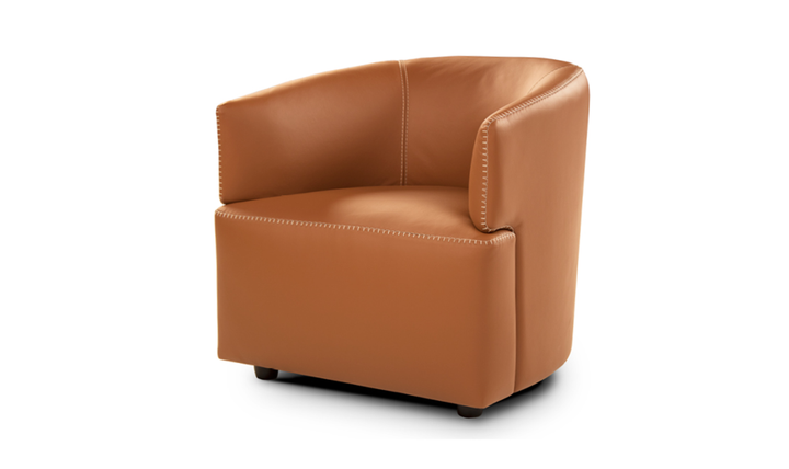 Calia Italia Pirouette Fabric Upholstered Swivel Accent Chair