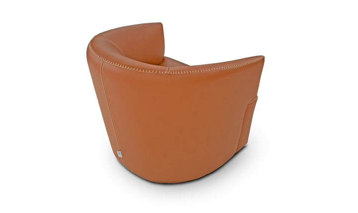 Calia Italia Pirouette Fabric Upholstered Swivel Accent Chair