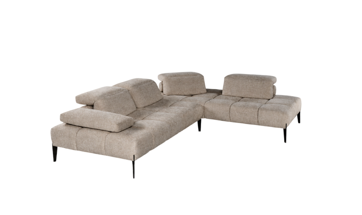 Calia Italia Skyline Modular Sectional Long Chaise With Adjustable Headrest
