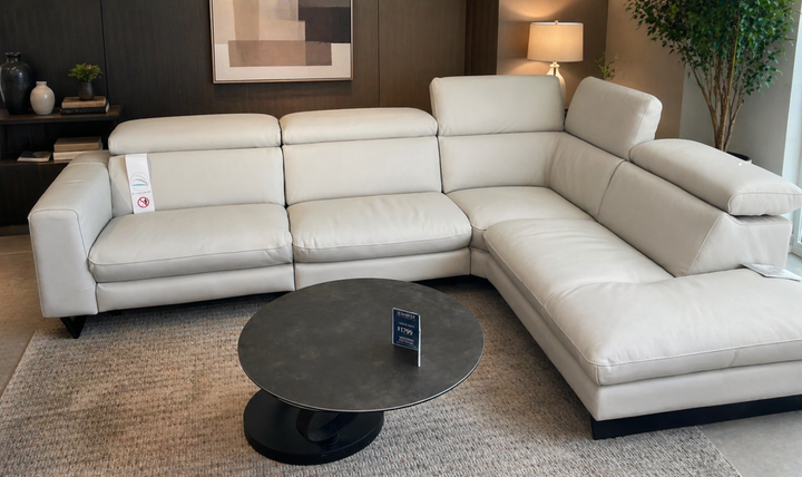Calia Italia Atlantide Double Power Leather Sectional Sofa