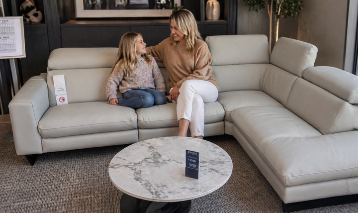 Calia Italia Atlantide Double Power Leather Sectional Sofa