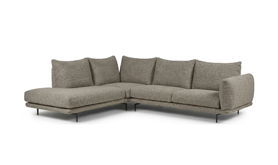 Calia Italia Dragees Fabric Modular Sectional Sofa with Lounge Chaise - Jennifer Furniture
