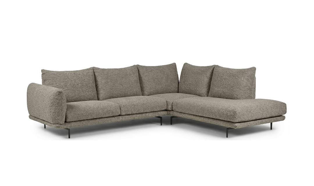 Calia Italia Dragees Fabric Modular Sectional Sofa with Lounge Chaise - Jennifer Furniture