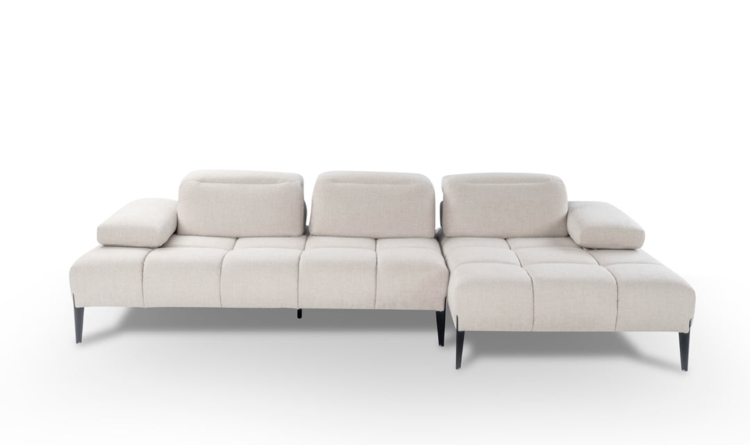 Calia Italia Skyline Modular Sectional Chaise With Adjustable Backrest & Armrests