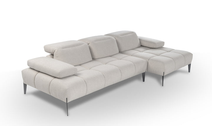 Calia Italia Skyline Modular Sectional Chaise With Adjustable Backrest & Armrests