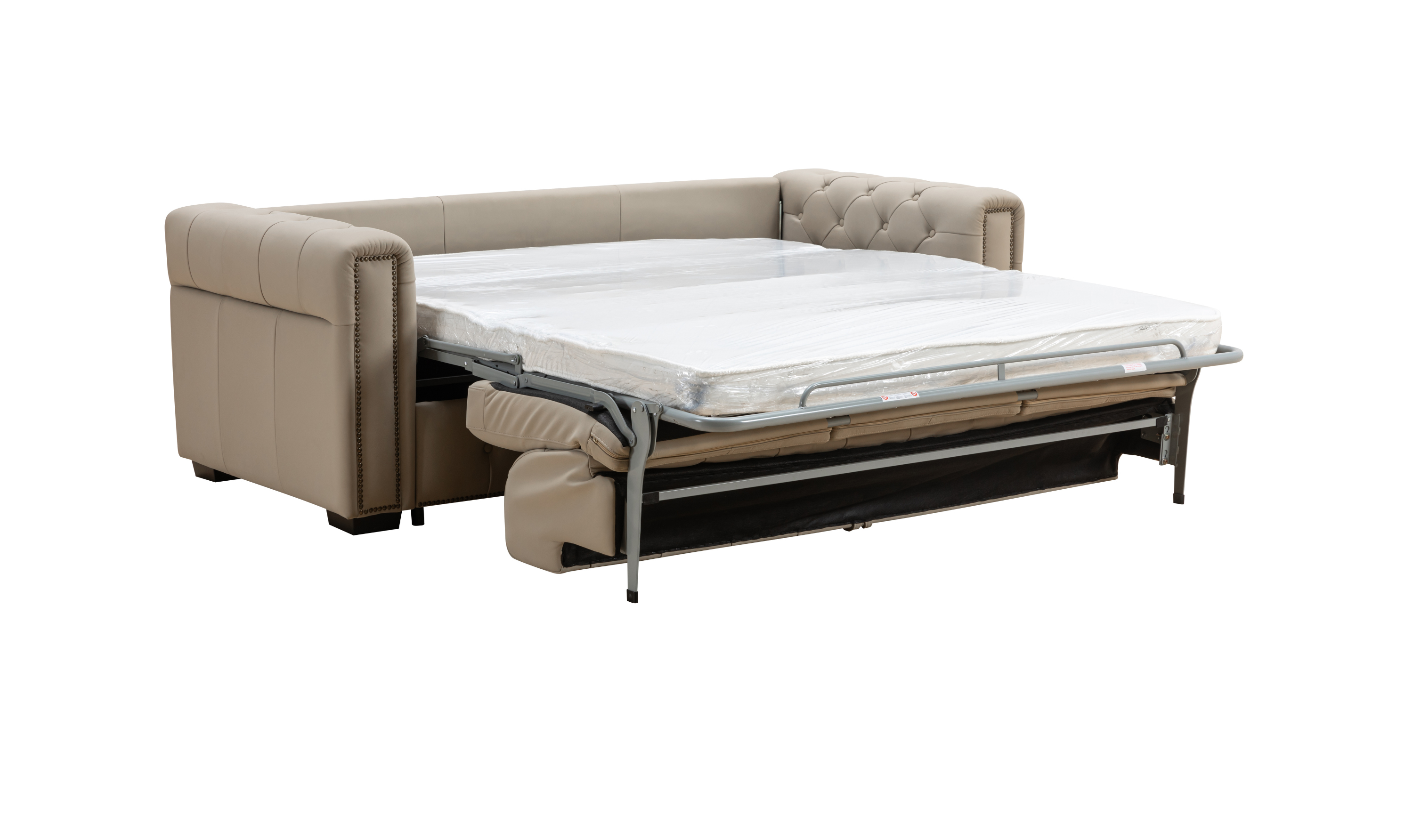 Klaussner Callas Leather Queen Sleeper Sofa - Luxury Overnight Collection