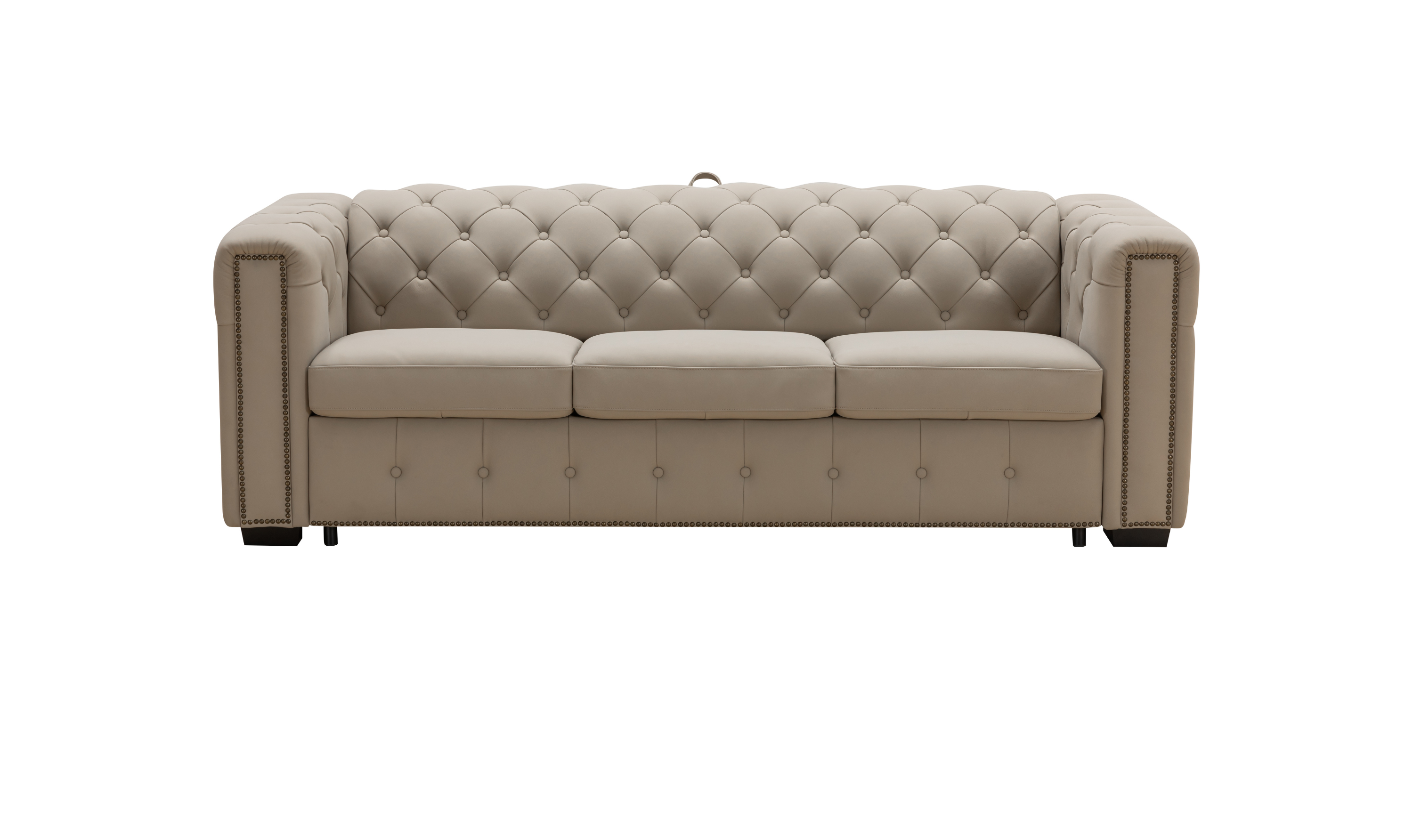 Klaussner Callas Leather Queen Sleeper Sofa - Luxury Overnight Collection