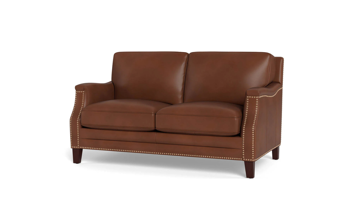 Hydeline Camano Leather Living Room Set with Nailhead Finish