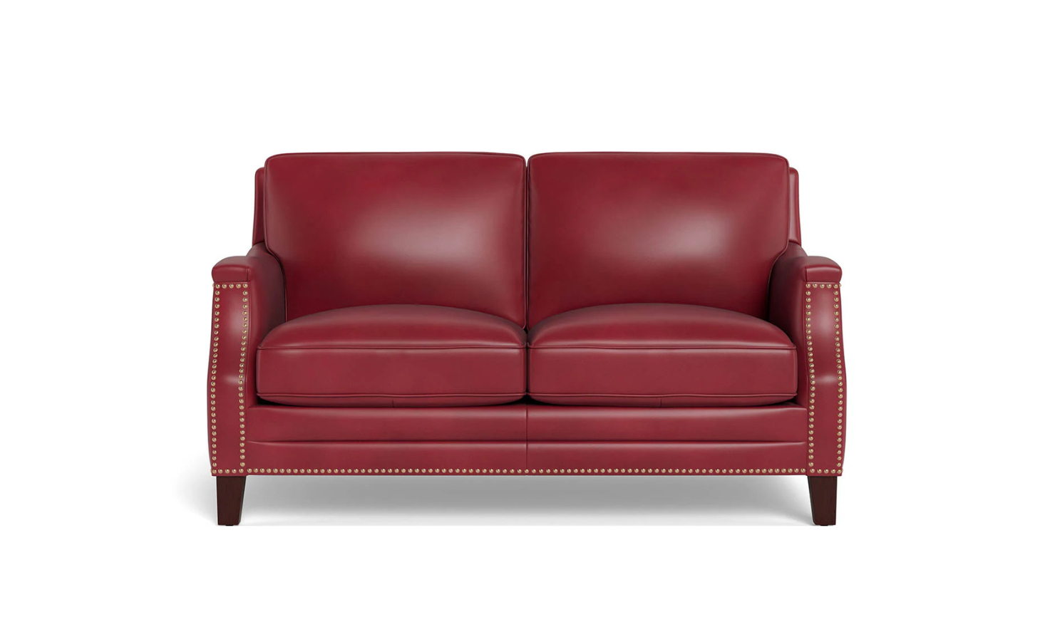 Hydeline Camano Leather Living Room Set with Nailhead Finish