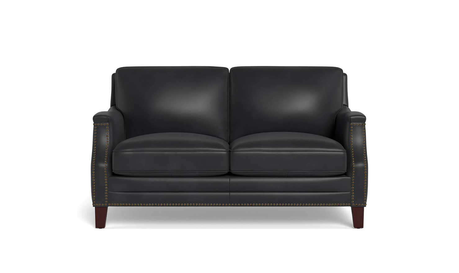 Hydeline Camano Leather Living Room Set with Nailhead Finish