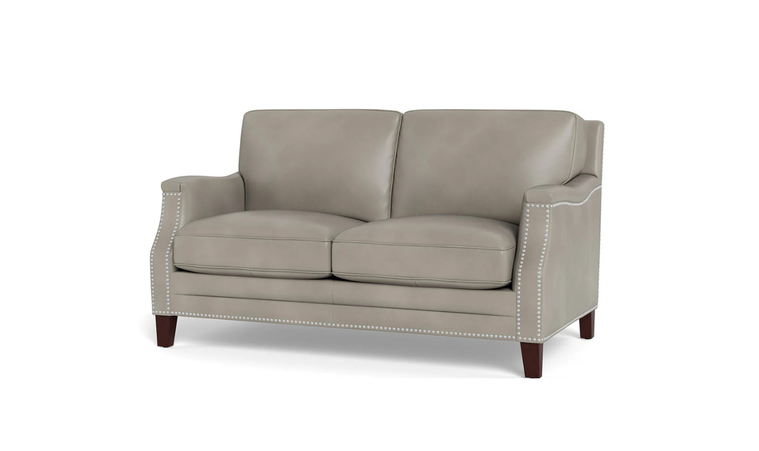 Hydeline Camano Leather Living Room Set with Nailhead Finish