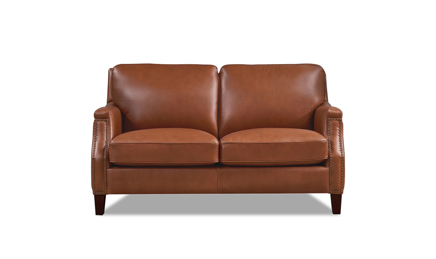 Hydeline Camano Leather Living Room Set with Nailhead Finish