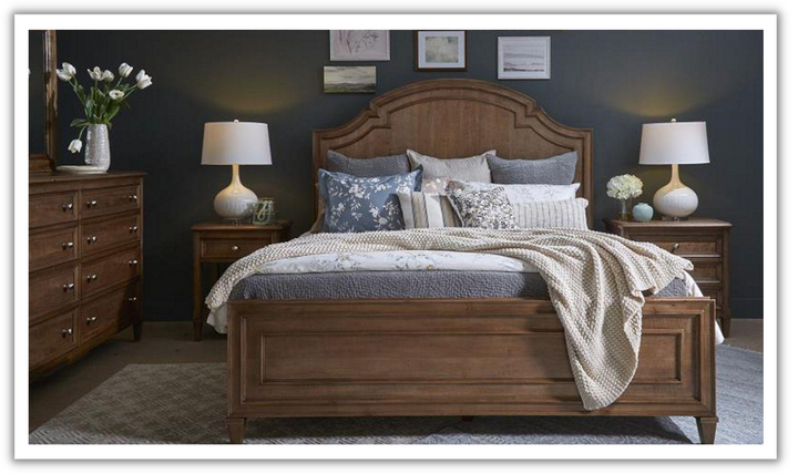 Magnussen Cambridge 5-Piece Brown Wooden Bedroom Set with Storage