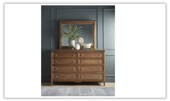Magnussen Cambridge Landscape Rectangular Mirror in Brown