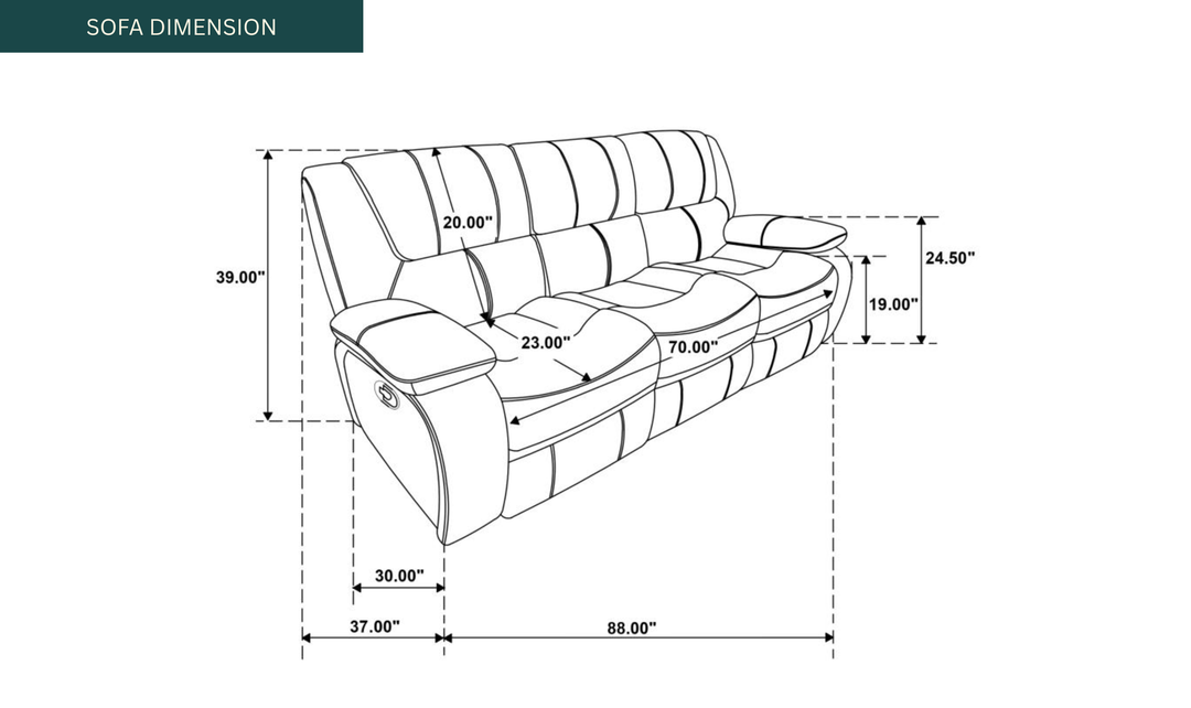 Modern Heritage Camila Leather 3-piece Motion Living Room Set - Jennifer Furniture