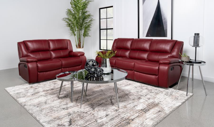 Modern Heritage Camila Leather 3-piece Motion Living Room Set - Jennifer Furniture