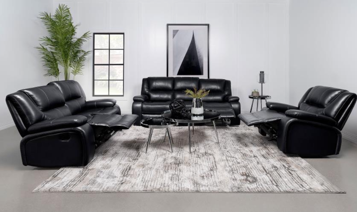 Modern Heritage Camila Leather 3-piece Motion Living Room Set - Jennifer Furniture