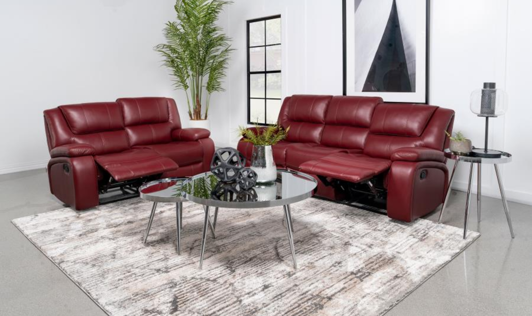 Modern Heritage Camila Leather 3-piece Motion Living Room Set - Jennifer Furniture