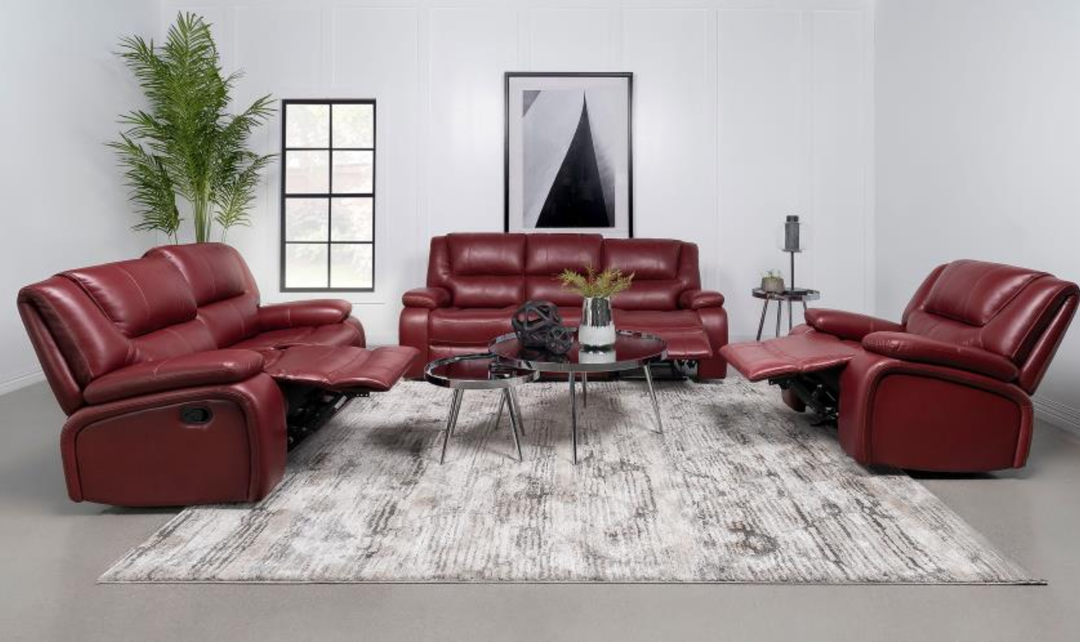 Modern Heritage Camila Leather 3-piece Motion Living Room Set - Jennifer Furniture
