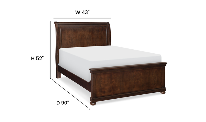 Canterbury Complete Sleigh Bed, Twin