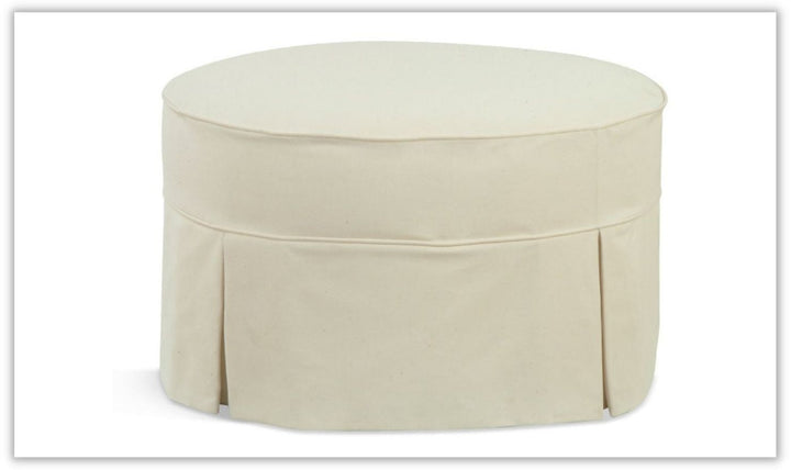 Carlton Ottoman Removable Slipcover in Fabric