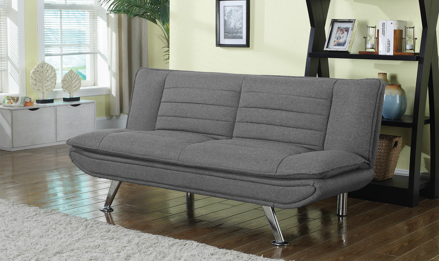 Carmaletta 2-Seater Futon with Gray Finish