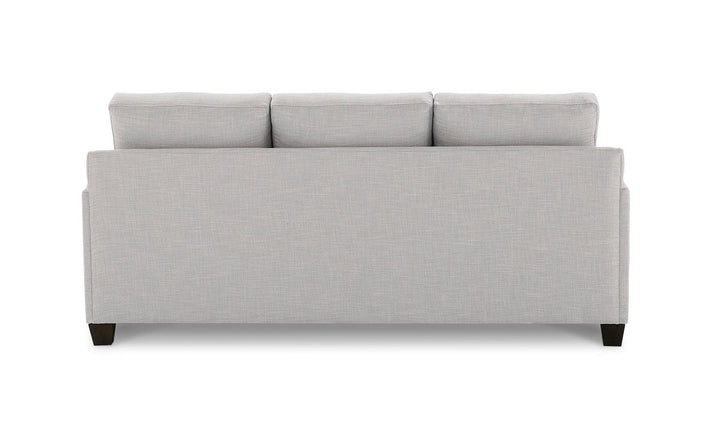 Bassett Carolina Stationary Fabric Sofa with Thin Track Arm in Gray