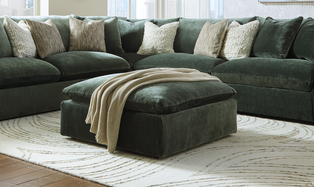 Modern Heritage Carriage View Oversized Accent Ottoman - Jennifer Furniture