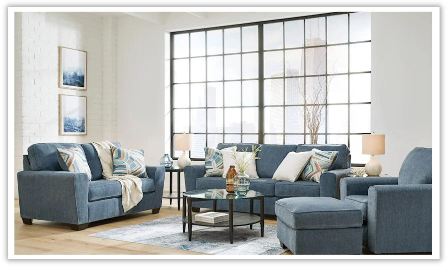 Cashton Fabric 3-Seater Sofa With Track Arm