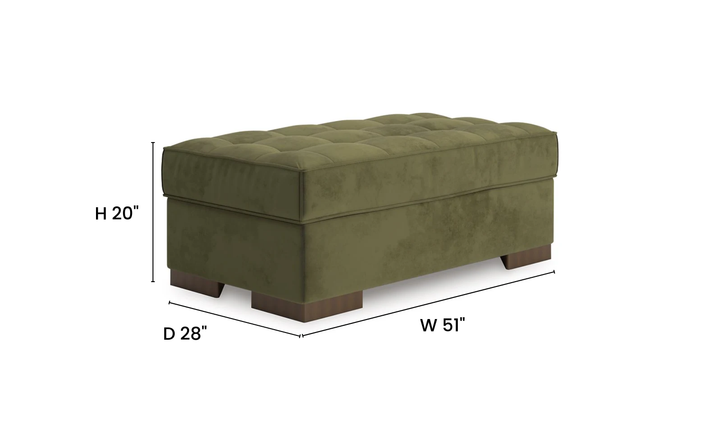 Modern Heritage Caspian Town Fabric Oversized Accent Ottoman | Jennifer Furniture