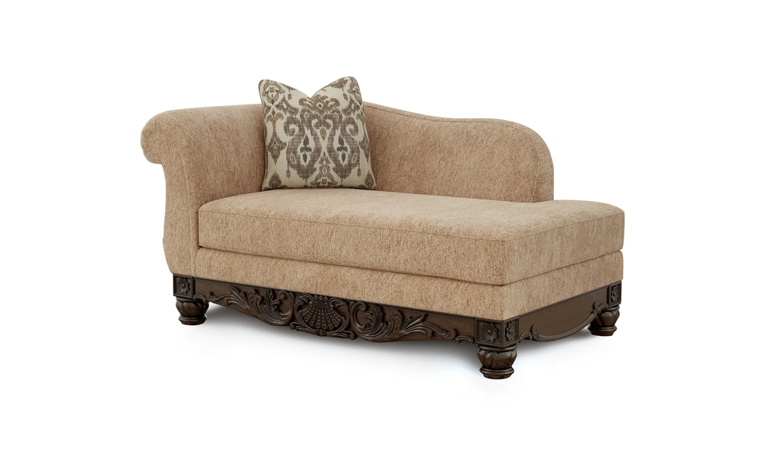 Modern Heritage Chelsworth Golden Fabric Chaise - Jennifer Furniture