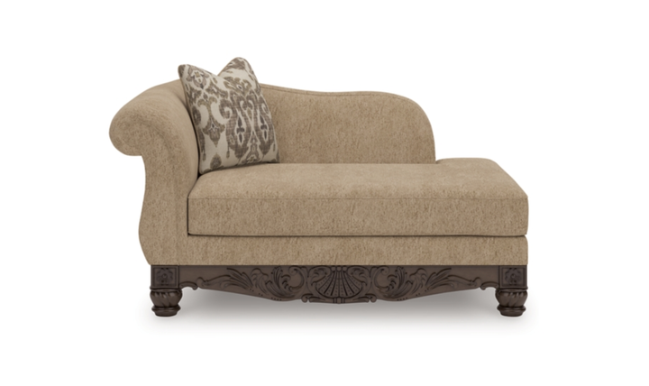 Modern Heritage Chelsworth Golden Fabric Chaise - Jennifer Furniture