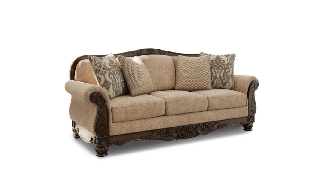 Modern Heritage Chelsworth Golden Fabric Sofa - Jennifer Furniture