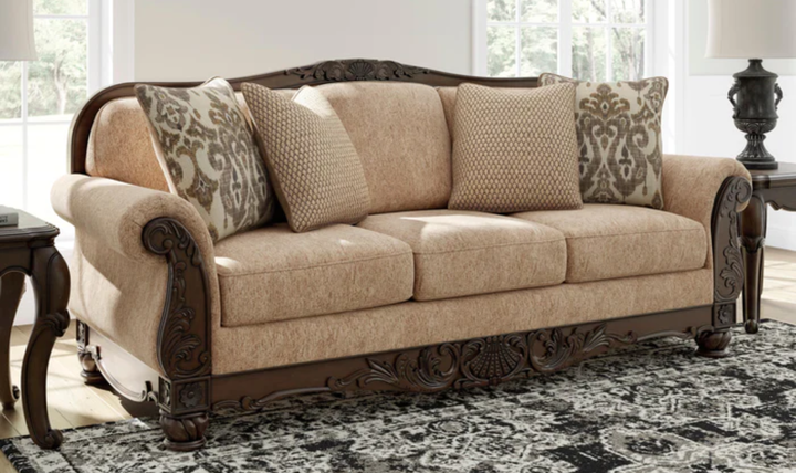 Modern Heritage Chelsworth Golden Fabric Sofa - Jennifer Furniture