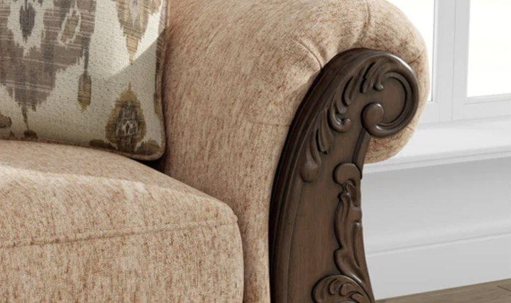 Modern Heritage Chelsworth Golden Fabric Sofa - Jennifer Furniture