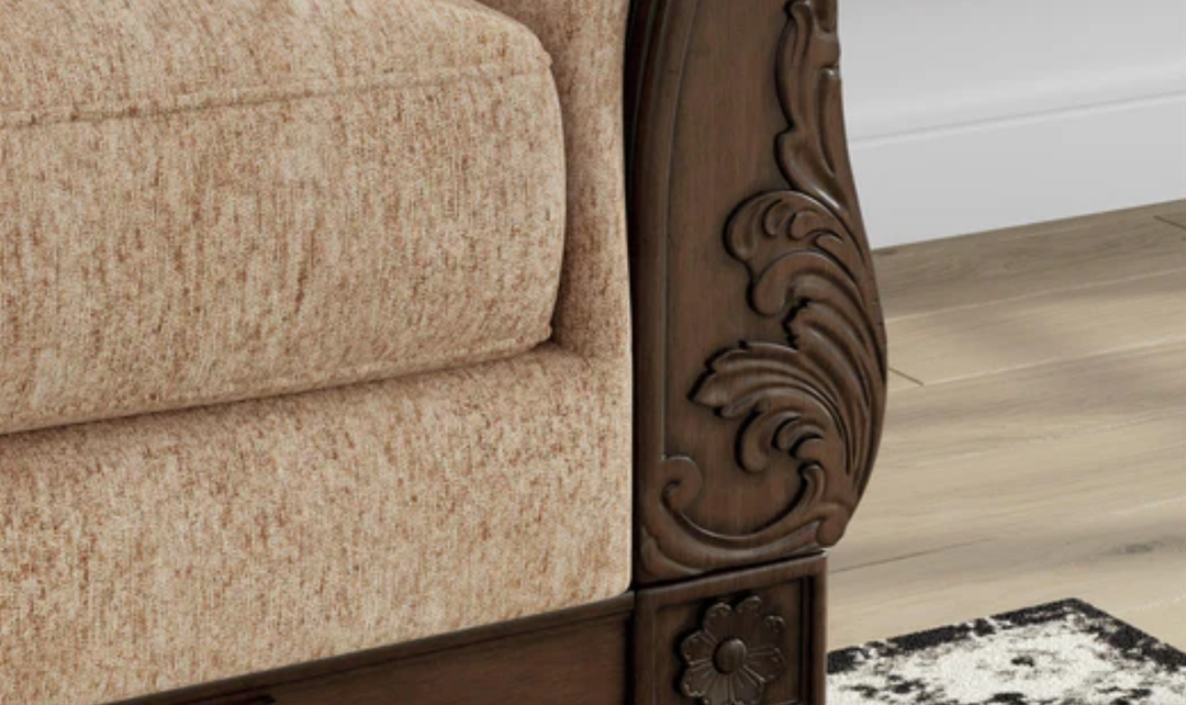 Modern Heritage Chelsworth Golden Fabric Sofa - Jennifer Furniture
