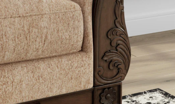 Modern Heritage Chelsworth Golden Fabric Sofa - Jennifer Furniture