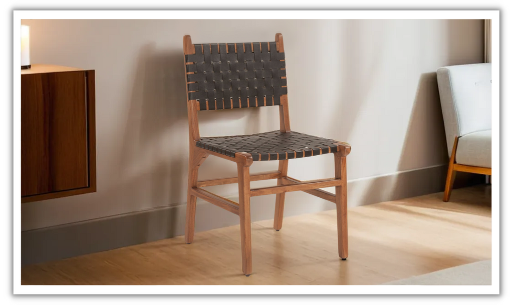 HTD Chesapeake Contemporary Dining Chair in Nutmeg and Black