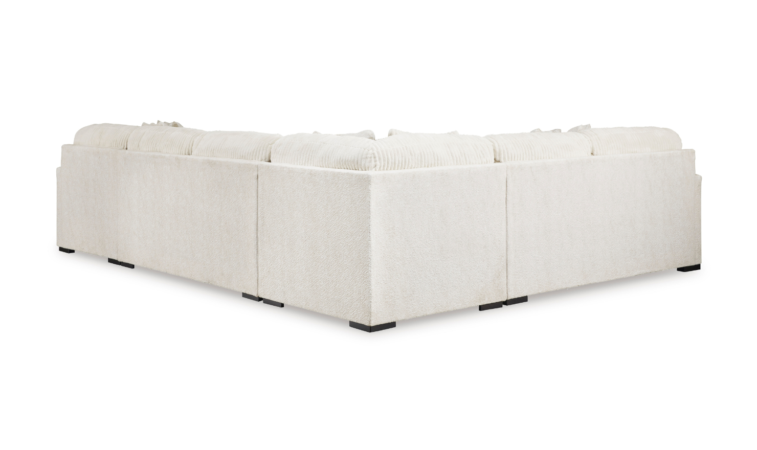 Modern Heritage Chessington Fabric Sectional with Chaise in Ivory