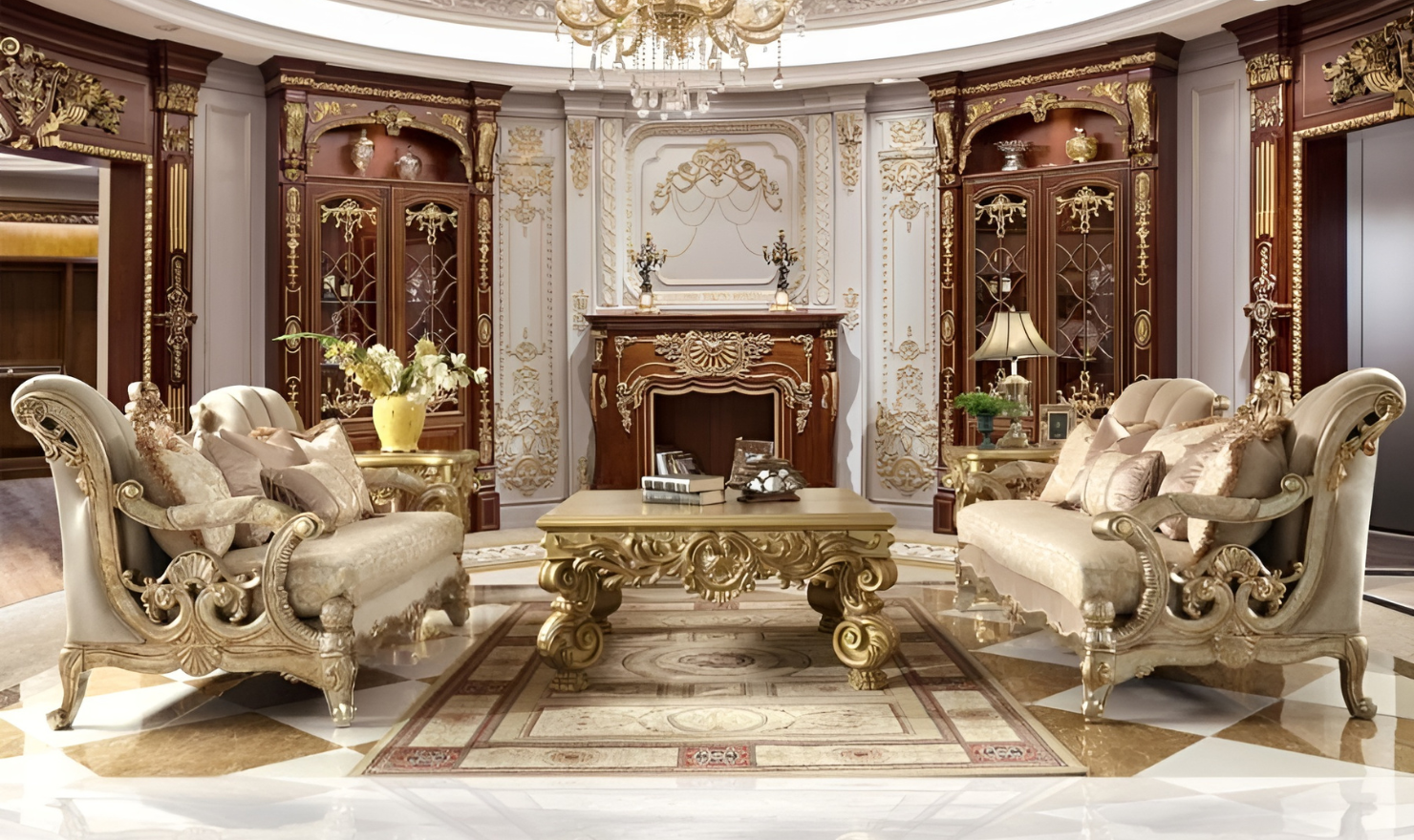 Homeydesign Cloyd 3 Pieces Beige Fabric Living Room Set- jennifer furniture