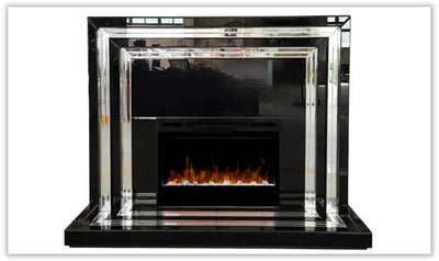 Cnc Industrial Mirrored Fireplace Mantle