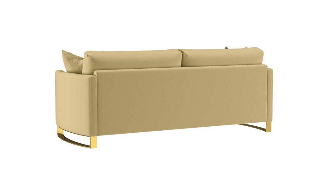 Coaster Corliss 3-Seater Fabric Sofa Recessed Arms in Beige-Jenniferfurniture