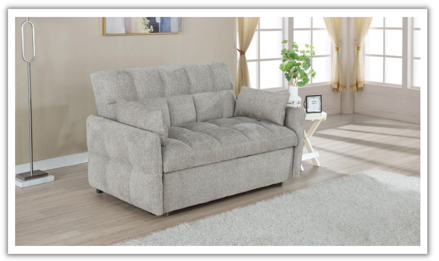 Coaster Cotswold 2-Seater Tufted Fabric Sleeper Sofa-Jennifer Furniture