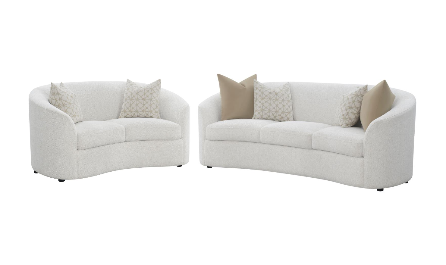 Coaster Rainn Fabric Upholstered Modular Living Room Set in Beige-Jennifer Furniture
