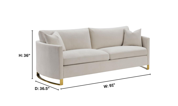 Coaster Corliss 3-Seater Fabric Sofa Recessed Arms