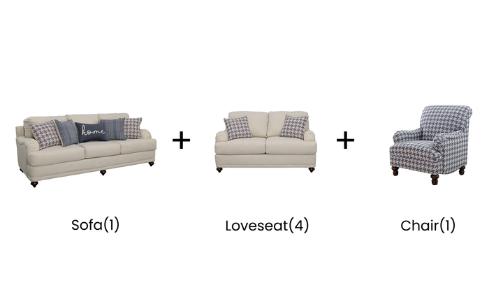 Coaster Furniture Gwen Stationary Fabric Living Room Set-Jennifer Furniture