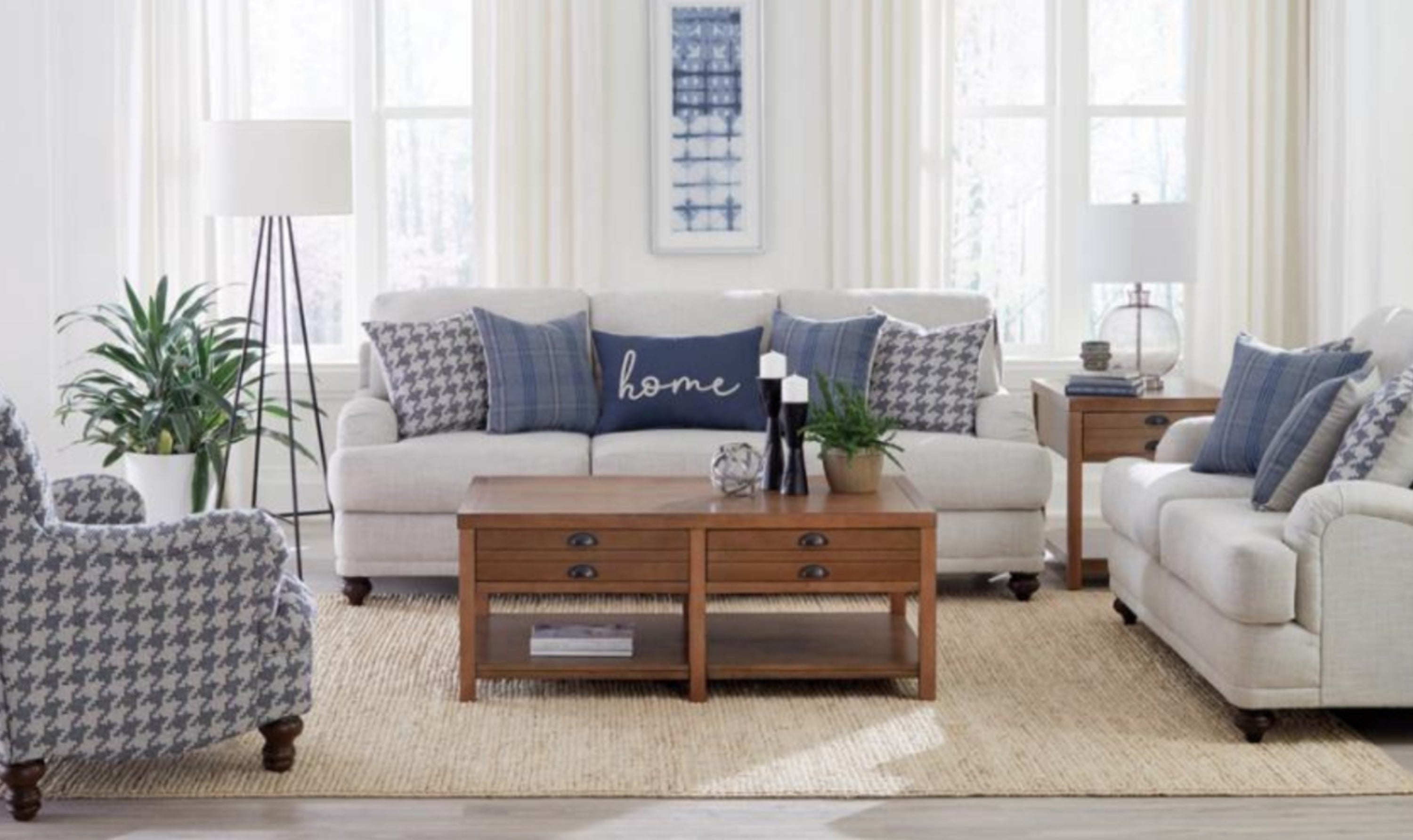 Coaster Furniture Gwen Stationary Fabric Living Room Set-Jennifer Furniture