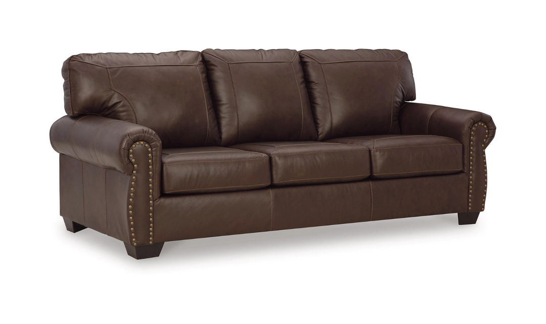 Modern Heritage Colleton 3-Seater Dark Brown Leather Sofa with Rolled Arms