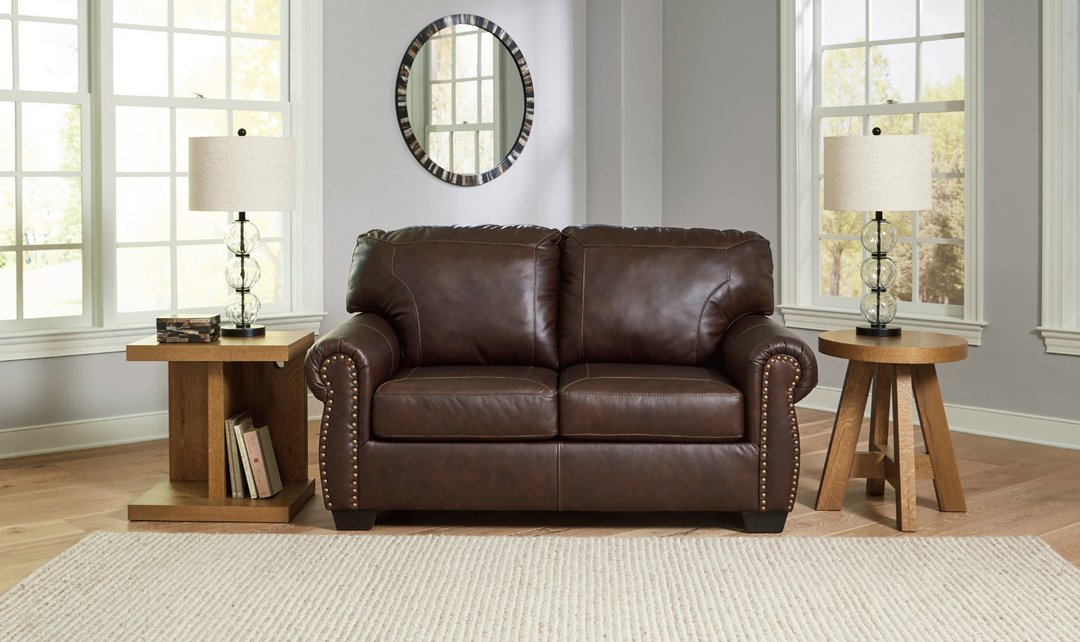 Modern Heritage Colleton Dark Brown Leather Living Room Set