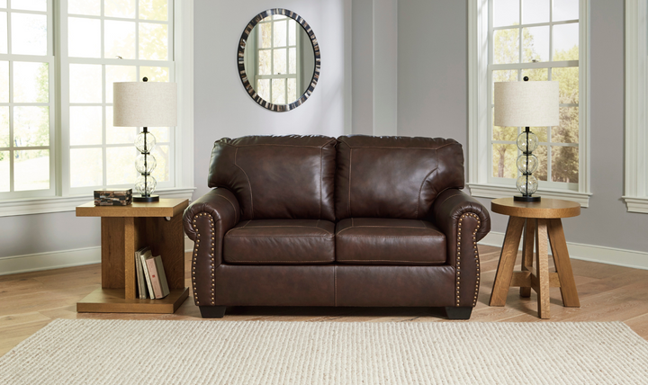 Colleton Dark Brown Leather Living Room Set